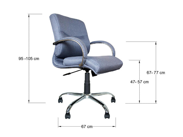 Sillón Ejecutivo Respaldo Bajo Austria en Tela