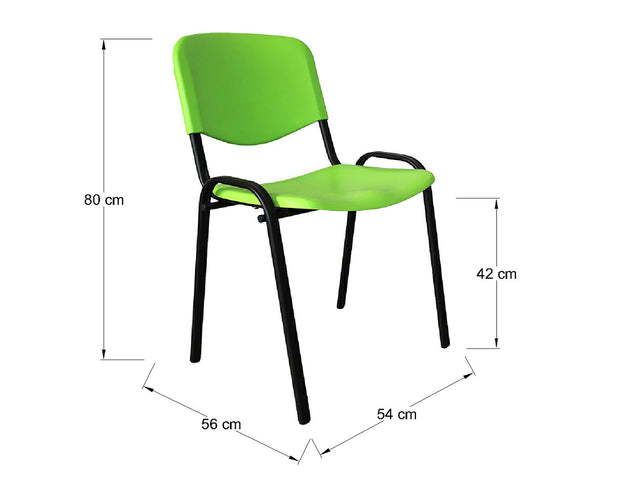 Silla de Visita Iso Colors Base Negra