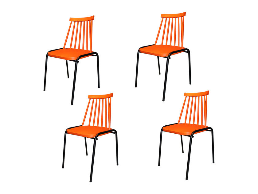 Paquete de 4 Sillas Balu Naranja
