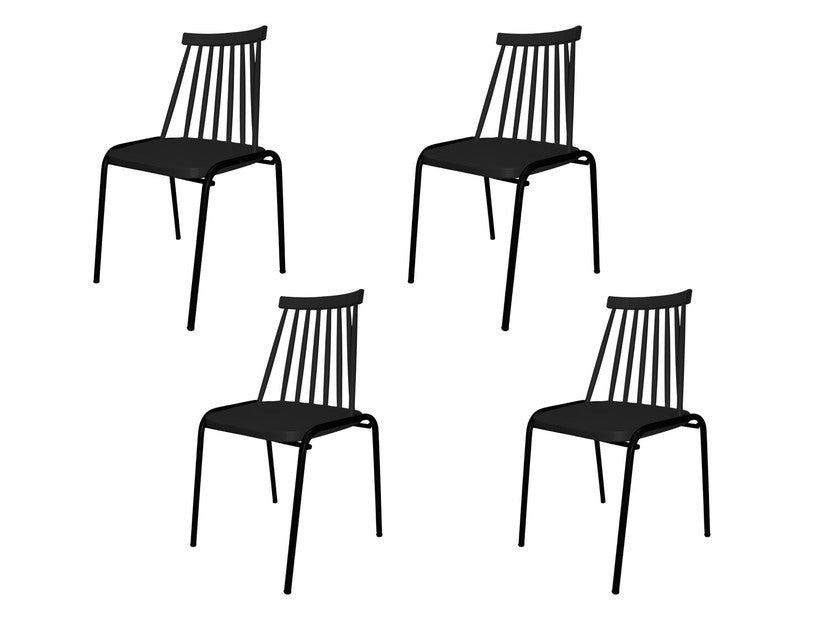 Paquete de 4 Sillas Balu Negro