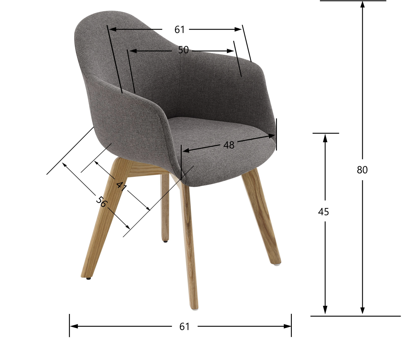 Silla Alessia Base Madera