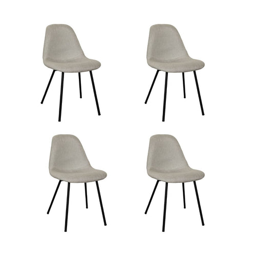 Paquete de 4 Sillas Eames Tapizadas